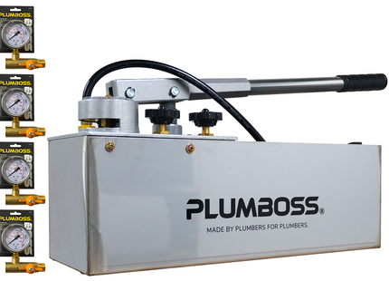 Plumboss Stainless Steel Test Bucket with 4 x RTK02 | SSTP50