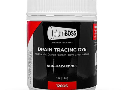 Plumboss Fluorescein Drain Dye 4oz (113g) | 126OS