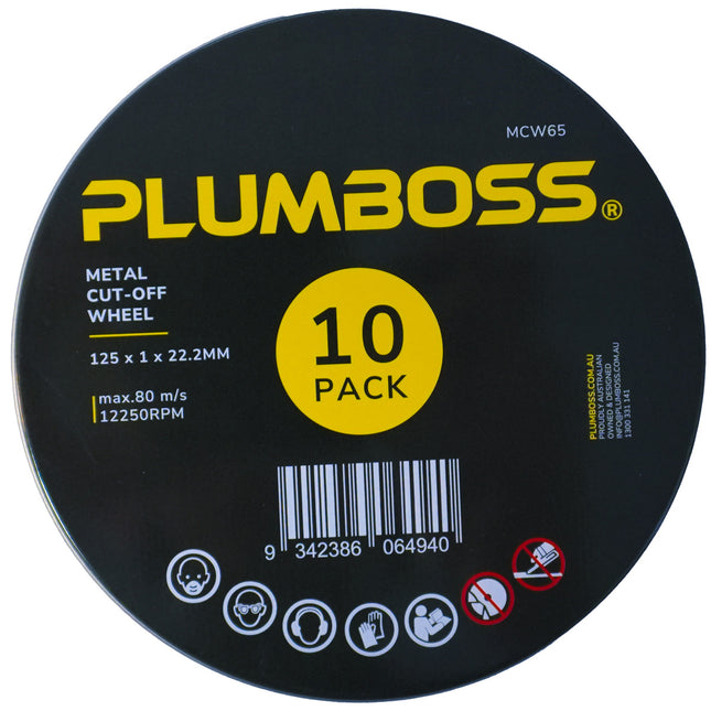 Plumboss Cut-Off Wheel Metal 125 x 1 x 22mm | MCW65