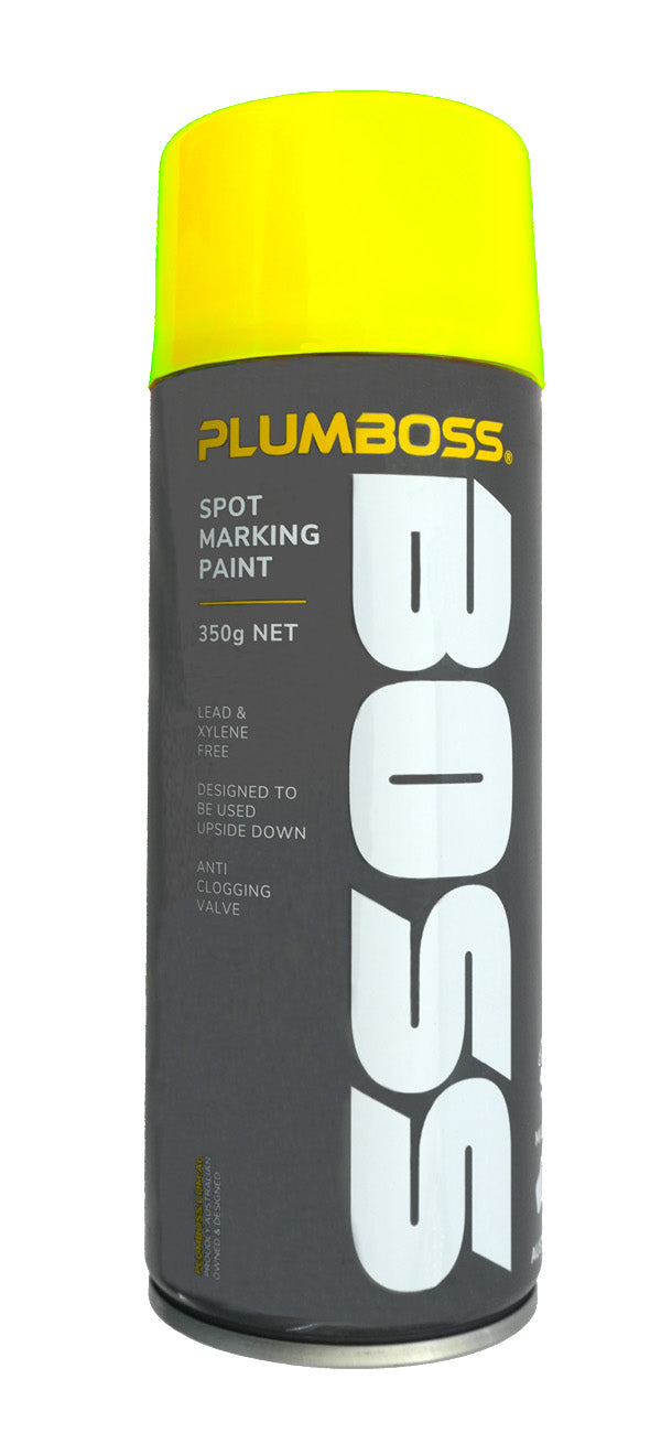 Plumboss Spot-Marking Paint 350g FLUORO YELLOW (Min12) | SMP350FY