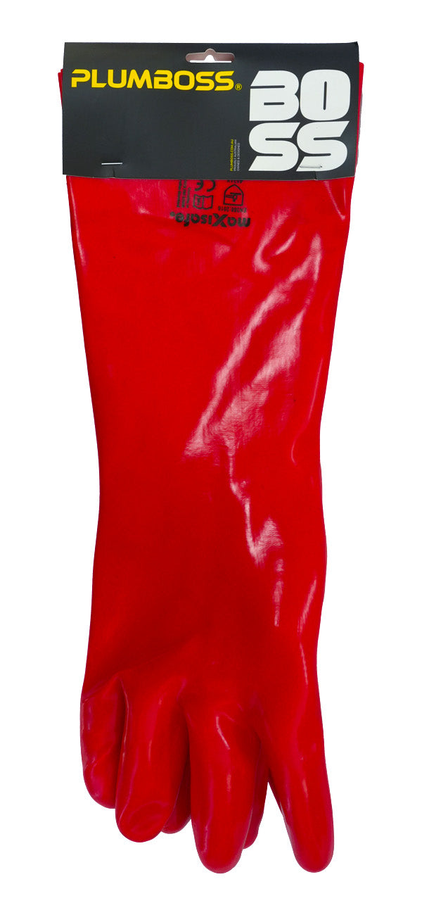 Plumboss Red Acid Gloves 45cm Pair | REDAG45