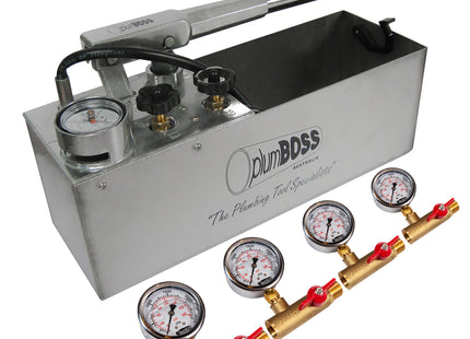 Plumboss Stainless Steel Test Bucket with 4 x RTK02 | SSTP50