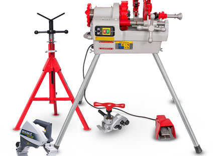 Threader,Groover, 220E exactCUT & Short Folding Pipe Stand Package | THRGAPACK3