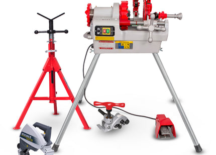 Threader,Groover, exactCUT & Short Folding Pipe Stand Package | THRGAPACK1