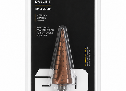 Plumboss 9 Step Drill Bit 4-20mm | SD4-20