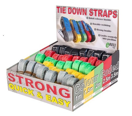 Tie Down Strap Dispay Box (8 of ea size) | TDSDISP